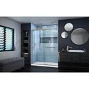 DreamLine Brushed Nickel 54 in. Frameless Bypass Sliding Shower Door with Clear Glass 