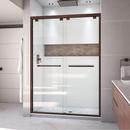 54 in. Frameless Bypass Sliding Shower Door with Clear Glass in Oil Rubbed Bronze
