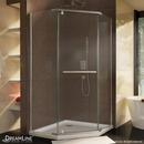 DreamLine Brushed Nickel 40-1/8 in. Frameless Pivot Shower Enclosure with Tempered Glass 