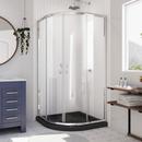 31-3/8 in. Frameless Sliding Shower Enclosure with Clear Glass in Polished Chrome