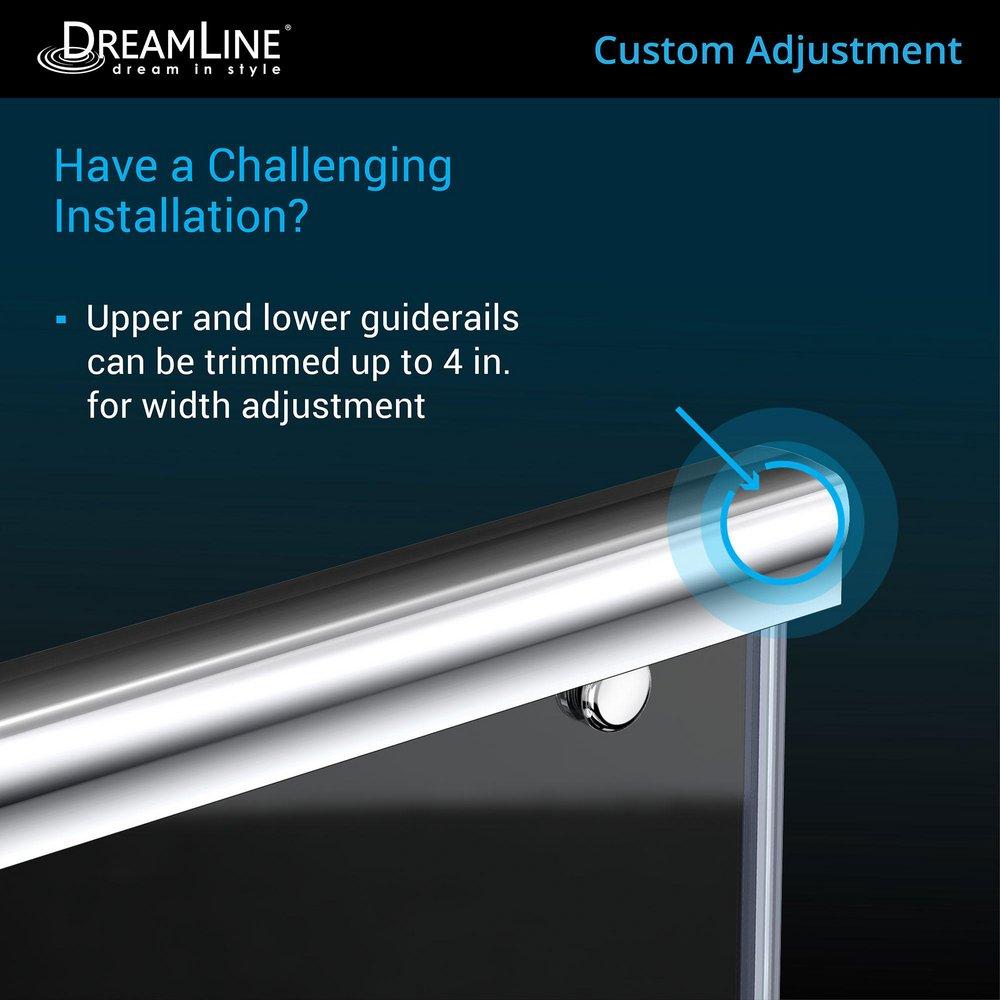 DreamLine Brushed Nickel 60 in. Frameless Sliding Shower Door with Clear Glass 