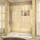 DreamLine Chrome 58-1/2 in. Frameless Hinged Shower Door with Clear Tempered Glass 