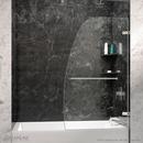 DreamLine Chrome 34 in. Frameless Hinged Tub and Shower Door with Clear Tempered Glass 