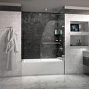 DreamLine Chrome 34 in. Frameless Hinged Tub and Shower Door with Clear Tempered Glass 