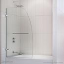 DreamLine Chrome 34 in. Frameless Hinged Tub and Shower Door with Clear Tempered Glass 