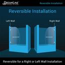 DreamLine Chrome 34 in. Frameless Hinged Tub and Shower Door with Clear Tempered Glass 