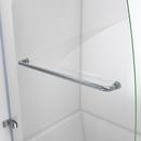 DreamLine Chrome 34 in. Frameless Hinged Tub and Shower Door with Clear Tempered Glass 