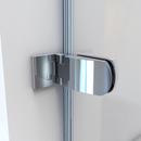 DreamLine Chrome 34 in. Frameless Hinged Tub and Shower Door with Clear Tempered Glass 
