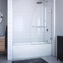 DreamLine Chrome 34 in. Frameless Hinged Tub and Shower Door with Clear Tempered Glass 