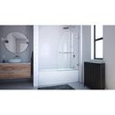 DreamLine Chrome 34 in. Frameless Hinged Tub and Shower Door with Clear Tempered Glass 