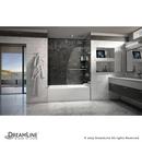 DreamLine Brushed Nickel 34 in. Frameless Hinged Tub and Shower Door with Clear Tempered Glass 