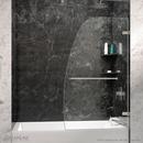 DreamLine Brushed Nickel 34 in. Frameless Hinged Tub and Shower Door with Clear Tempered Glass 