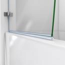 DreamLine Brushed Nickel 34 in. Frameless Hinged Tub and Shower Door with Clear Tempered Glass 