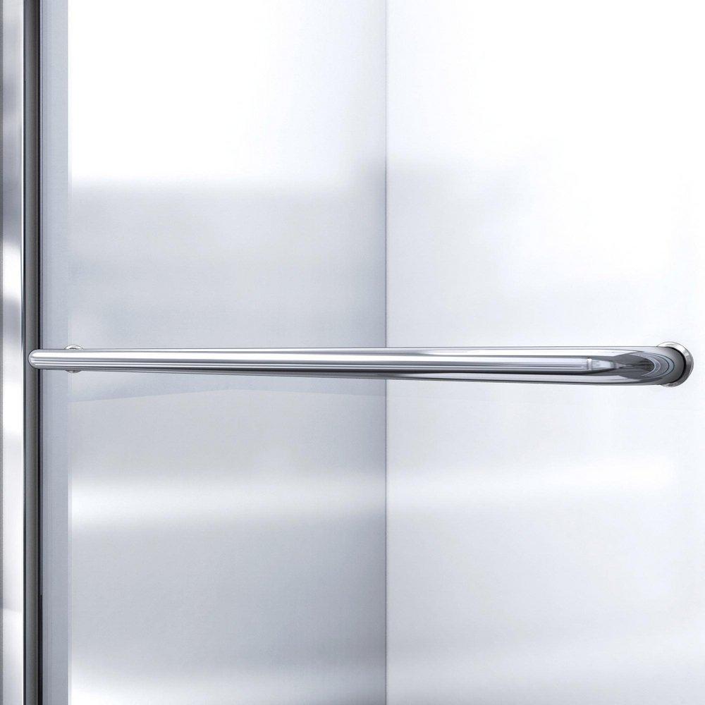 DreamLine Brushed Nickel 48 in. Frameless Sliding Shower Door with Clear Glass 