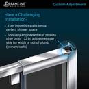 DreamLine Chrome 36 in. Frameless Pivot Shower Door with Clear Tempered Glass 