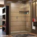 DreamLine Brushed Nickel 48 in. Frameless Sliding Shower Door with Right Wall Bracket 