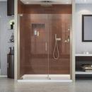 60 in. Frameless Pivot Shower Door with Tempered Glass in Brushed Nickel