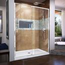 60 in. Frameless Pivot Shower Door with Clear Tempered Glass in Polished Chrome