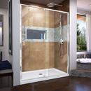 DreamLine Chrome 60 in. Frameless Pivot Shower Door with Clear Tempered Glass 