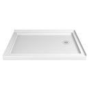 48 in. x 36 in. Shower Base with Right Drain in White
