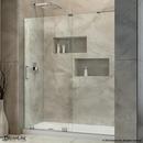 DreamLine Chrome 48 in. Frameless Sliding Shower Door with Right Wall Bracket 