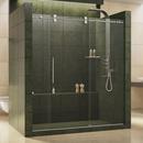 72 in. Frameless Sliding Shower Door with Clear Tempered Glass in Polished Stainless Steel