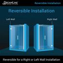 DreamLine Chrome 40 in. Frameless Hinged Shower Door with Clear Glass 