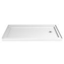 60 in. x 34 in. Shower Base with Right Drain in White
