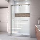 48 in. Frameless Bypass Sliding Shower Door with Clear Glass in Brushed Nickel