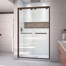 48 in. Frameless Bypass Sliding Shower Door with Clear Glass in Oil Rubbed Bronze