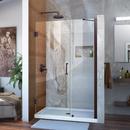 47 in. Frameless Hinged Shower Door with Tempered Glass in Oil Rubbed Bronze