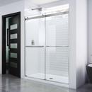 60 in. Frameless Bypass Shower Door with Clear Tempered Glass in Brushed Nickel
