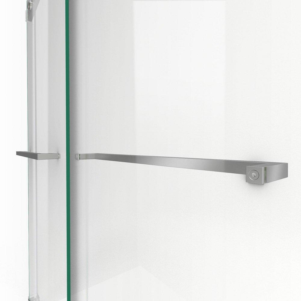 DreamLine Brushed Nickel 60 in. Frameless Bypass Shower Door with Clear Tempered Glass 