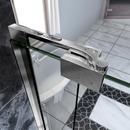 DreamLine Chrome 31 in. Frameless Pivot Shower Door with Clear Tempered Glass 