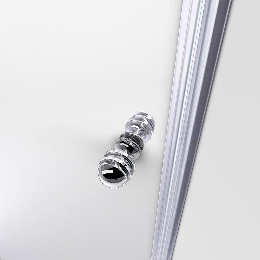 DreamLine Chrome 31 in. Frameless Pivot Shower Door with Clear Tempered Glass 