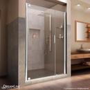 DreamLine Chrome 48 in. Frameless Pivot Shower Door with Tempered Glass 