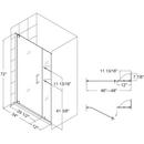 DreamLine Chrome 48 in. Frameless Pivot Shower Door with Tempered Glass 