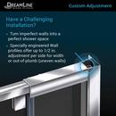 DreamLine Chrome 48 in. Frameless Pivot Shower Door with Clear Tempered Glass 