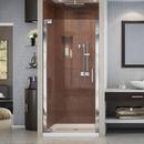 34-1/4 in. Frameless Pivot Shower Door with Tempered Glass in Polished Chrome
