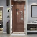 DreamLine Chrome 34-1/4 in. Frameless Pivot Shower Door with Tempered Glass 