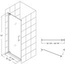 DreamLine Chrome 34-1/4 in. Frameless Pivot Shower Door with Tempered Glass 