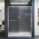 DreamLine Chrome 60 in. Frameless Sliding Shower Door with Frosted Glass 