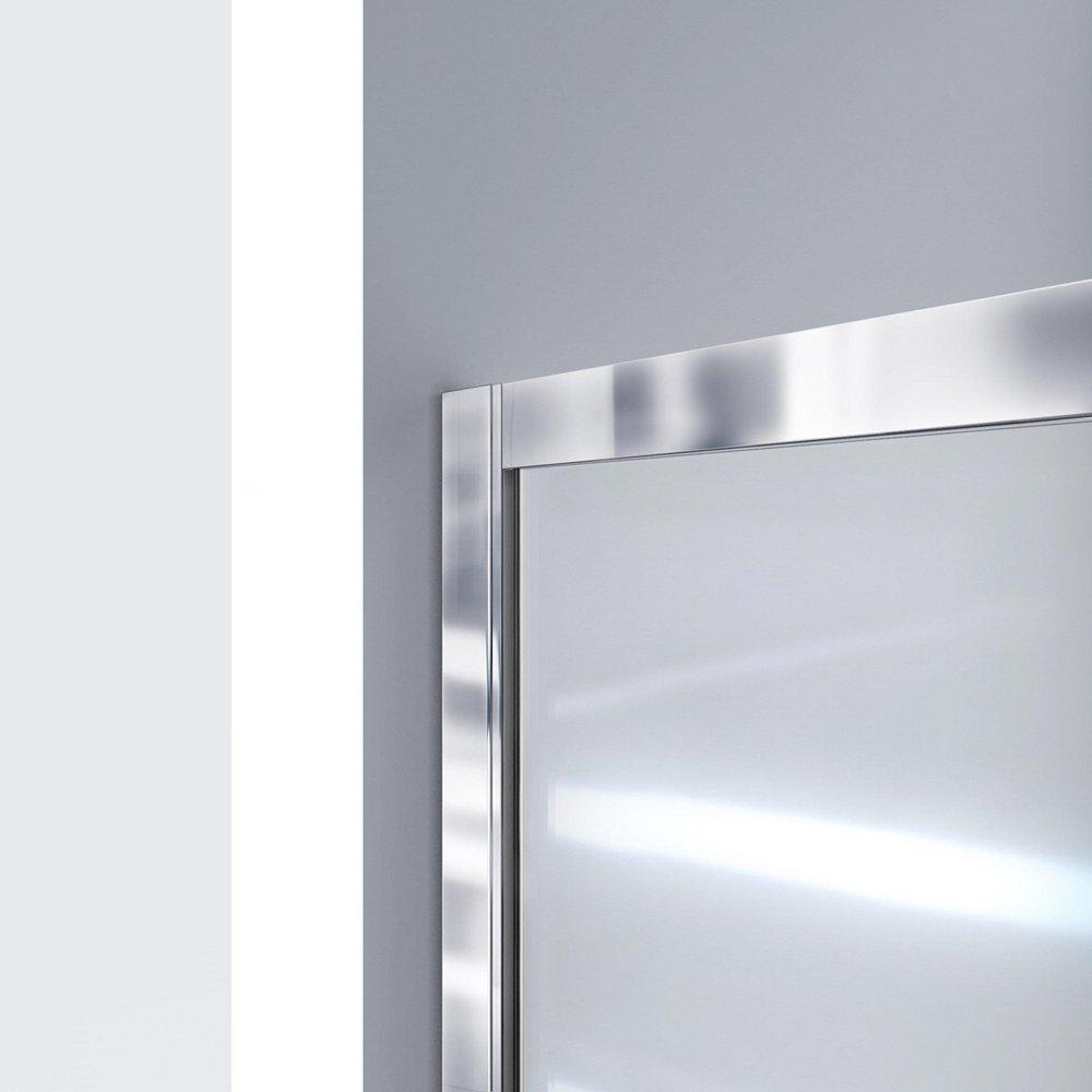 DreamLine Chrome 60 in. Frameless Sliding Shower Door with Frosted Glass 