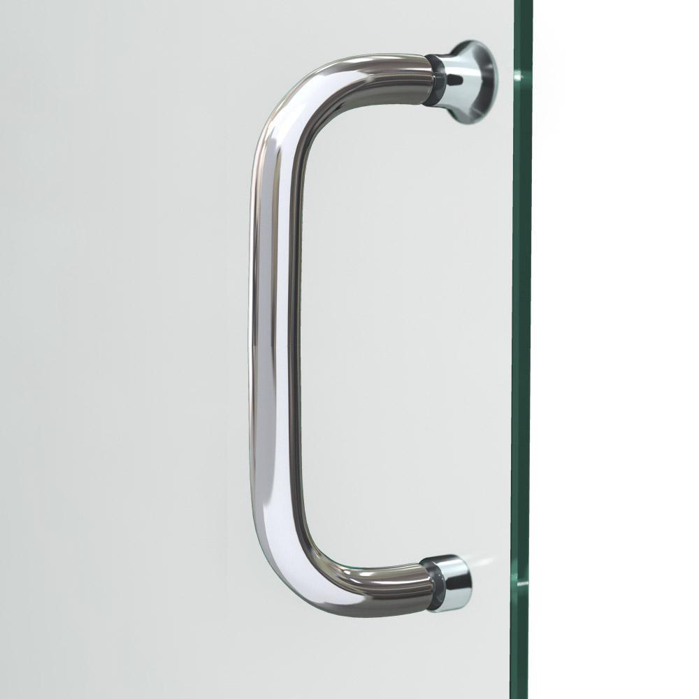 DreamLine Chrome 60 in. Frameless Sliding Shower Door with Frosted Glass 