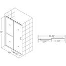 DreamLine Chrome 60 in. Frameless Sliding Shower Door with Frosted Glass 