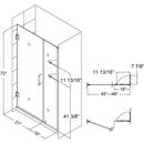 DreamLine Brushed Nickel 46 in. Frameless Hinged Shower Door with Tempered Glass 