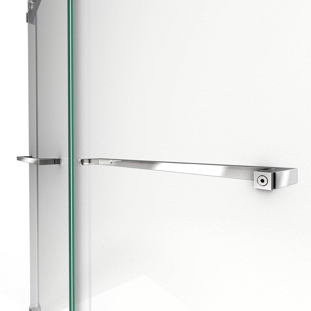 DreamLine Chrome 48 in. Frameless Bypass Shower Door with Clear Tempered Glass 