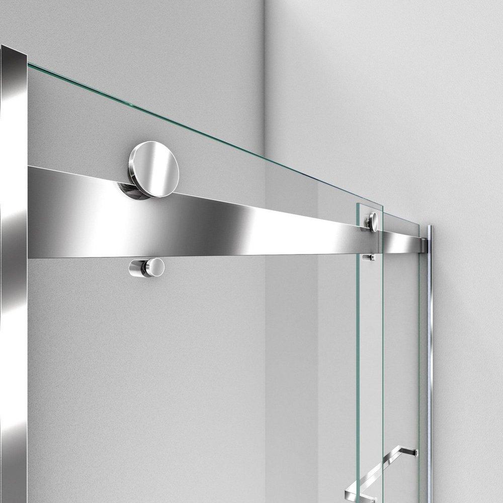 DreamLine Chrome 48 in. Frameless Bypass Shower Door with Clear Tempered Glass 