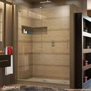 DreamLine Brushed Nickel 60 in. Frameless Sliding Shower Door with Left Wall Bracket 