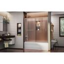 DreamLine Brushed Nickel 60 in. Frameless Sliding Tub and Shower Door with Clear Glass 